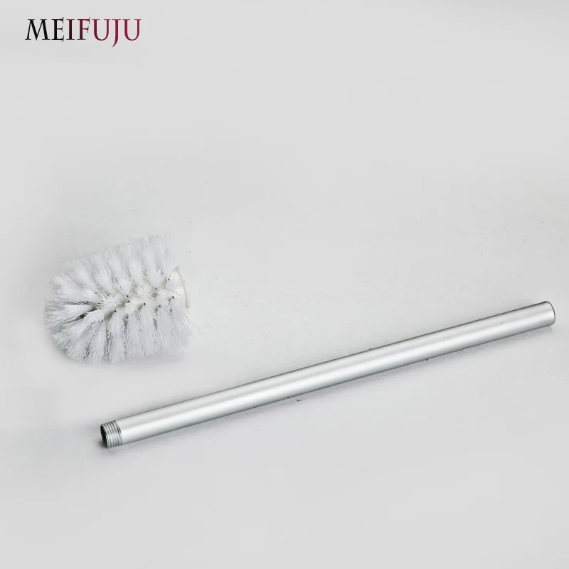 MEIFUJU 3 PCS Aluminum WC Bathroomm Cleaniing Toilet Head HolderToilet Brush Head Holders Cleaner Toilet Brush White