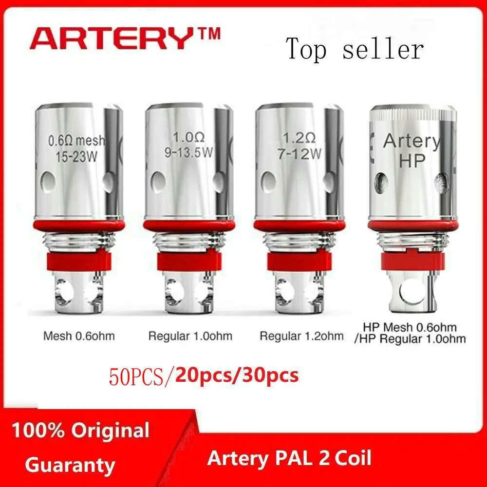 

50PCS,30PCS/Lot Original Artery PAL II Coils Mesh 0.6ohm 1.0ohm 1.2ohm for Artery PAL 2 Pod Kit Artery PAL 2 Replacement Coils