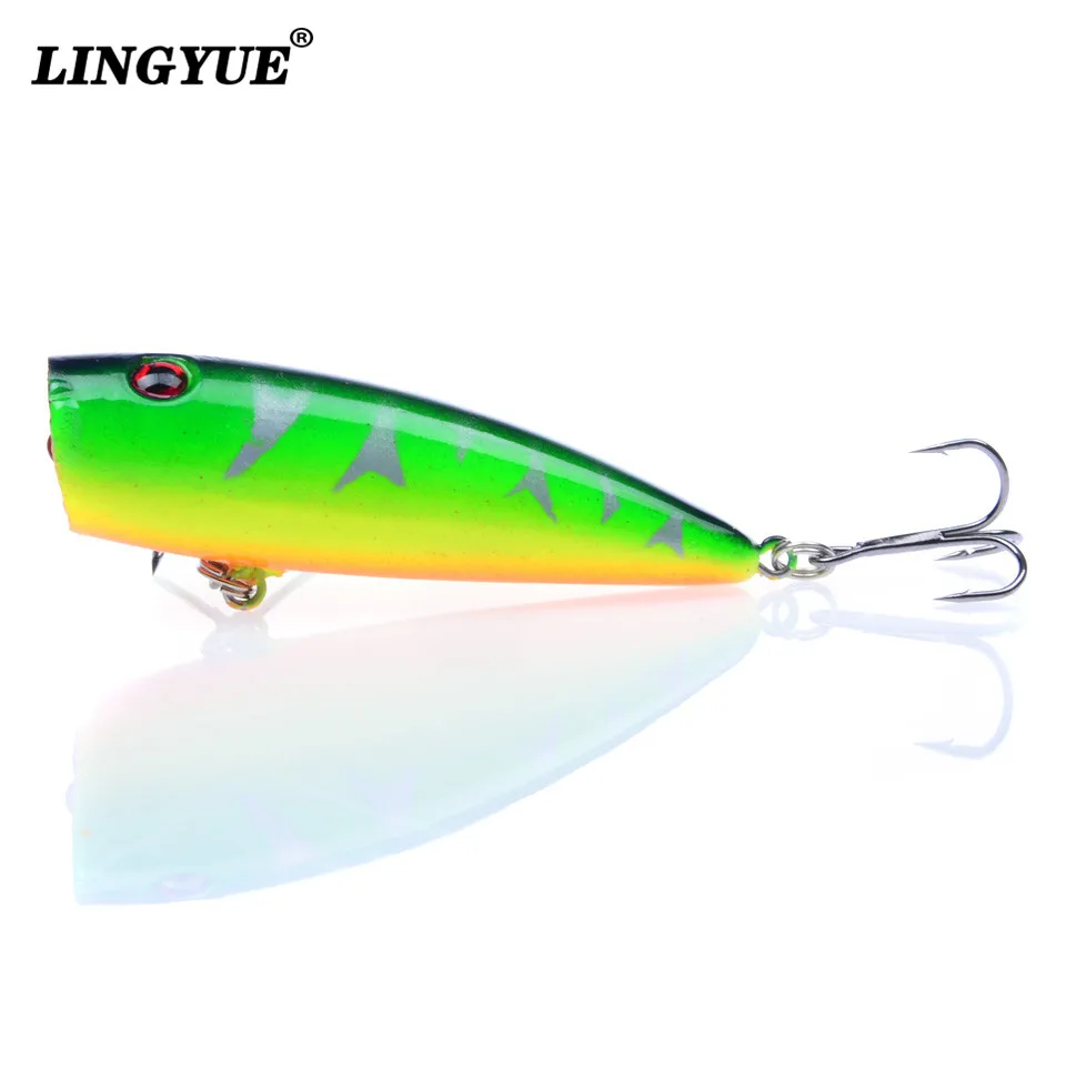 Новинка 1 шт. рыболовные приманки 5 цветов 6 см/10 г Topwater Popper наживка искусственные