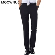 Костюм брюки модные деловые брюки, штаны мужские повседневные мужские длинные брюки свадебный бренд тонкий MOOWNUC плюс размер 42 40