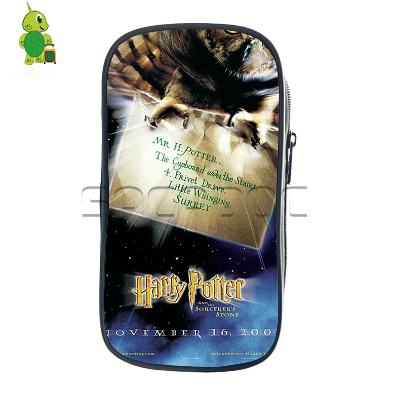 هاري بوتر مقلمة هاري رون هيرميون التجميل حقيبة الفتيان الفتيات الطلاب القرطاسية تخزين أكياس الأطفال اللوازم المدرسية