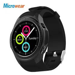 Microwear L1 Smartwatch телефон 1,3 дюйм, Bluetooth, GPS измерение пульса Шагомер сна монитор Смарт часы для IOS и Android