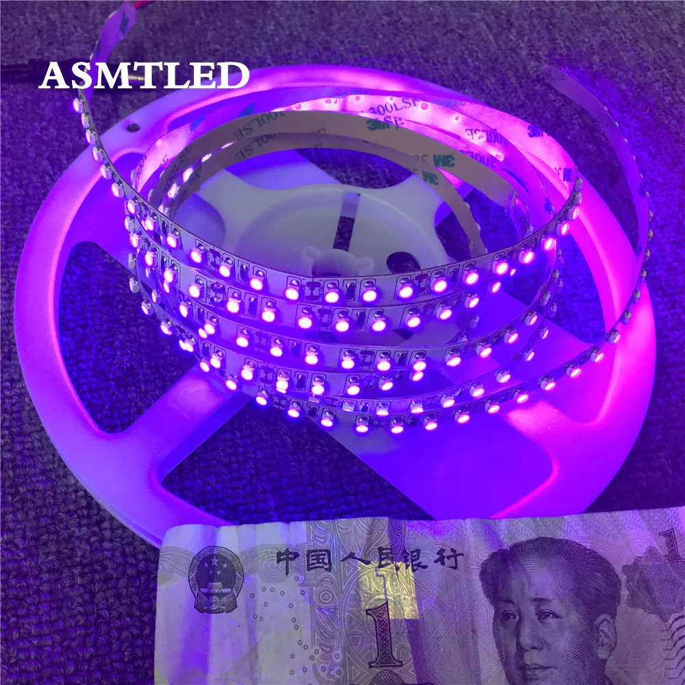 

High-quality real Ultraviolet Flexible LED Strip DC12V 3528 UV LED Strip Light 60/120 leds/m Black White PCB Waterproof UV lamp