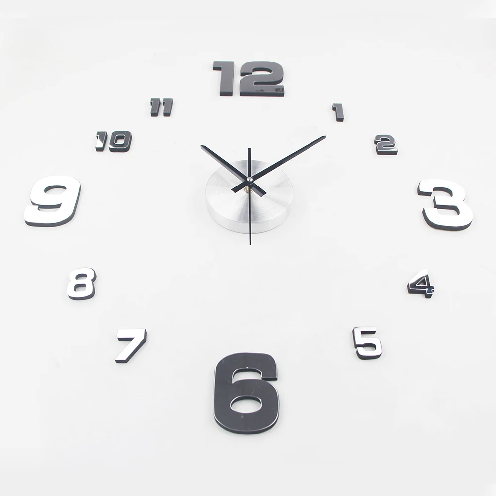 Настенные часы современный дизайн кварцевые часы модные часы зеркальные наклейки Diy Декор для гостиной Новое поступление 3D настоящие большие настенные часы