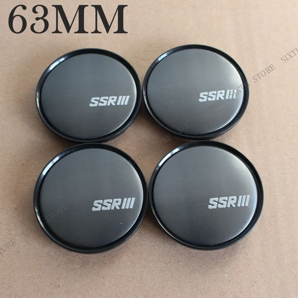 

KOM POWER 4PCS 63MM Wheels-Covers Hubs Caps SSR Wheel Cap Wheel Center Caps SSR Sticker Emblem 63MM Center Cap For SSR Wheels