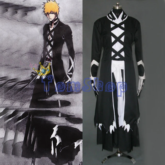 Anime Bleach Kurosaki Ichigo Fullbring New Bankai Look Cosplay Uniform Suit  Halloween Costume Custom-Made