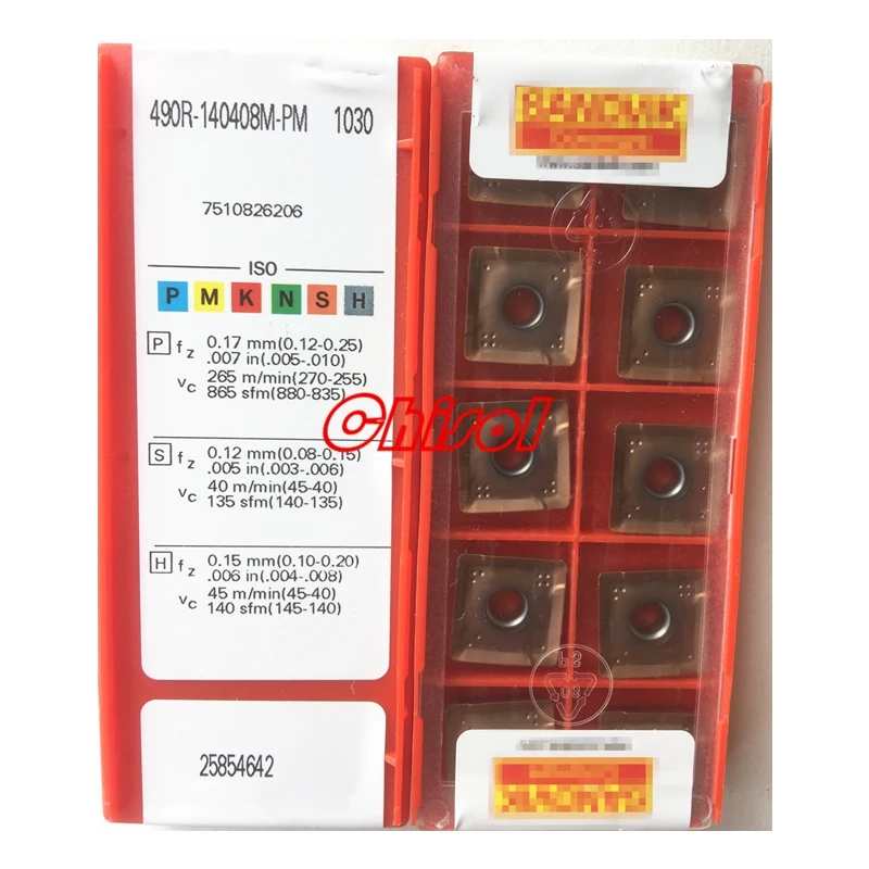 490R-140408M-PM 1030 4230 4240 вкладыши для твердосплавного фрезерования резак помолка, резка инструменты