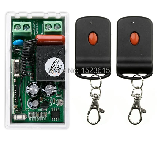 

AC220V 1CH 10A RF Wireless Remote Control Switch System teleswitch 2 transmitter & 1 receiver relay Receiver Smart Home Switch