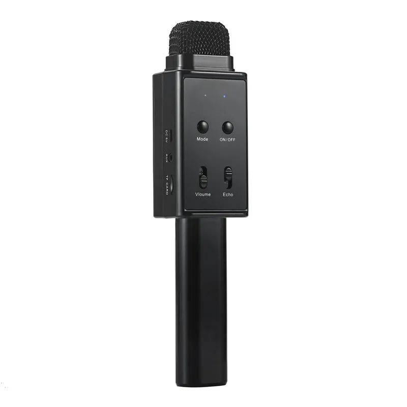 Black H6 профессиональный bluetooth беспроводной микрофон Динамик ручной микрофон для караоке музыкальный плеер пение Регистраторы микрофон KTV - Цвет: Black