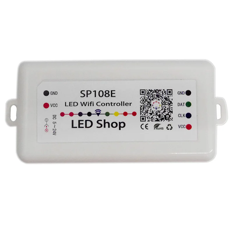 

SP108E smart led pixel wifi controller by phone iOS Android APP For WS2811 WS2812B WS2813 SK9822 APA102 led strip tape,DC5-24V