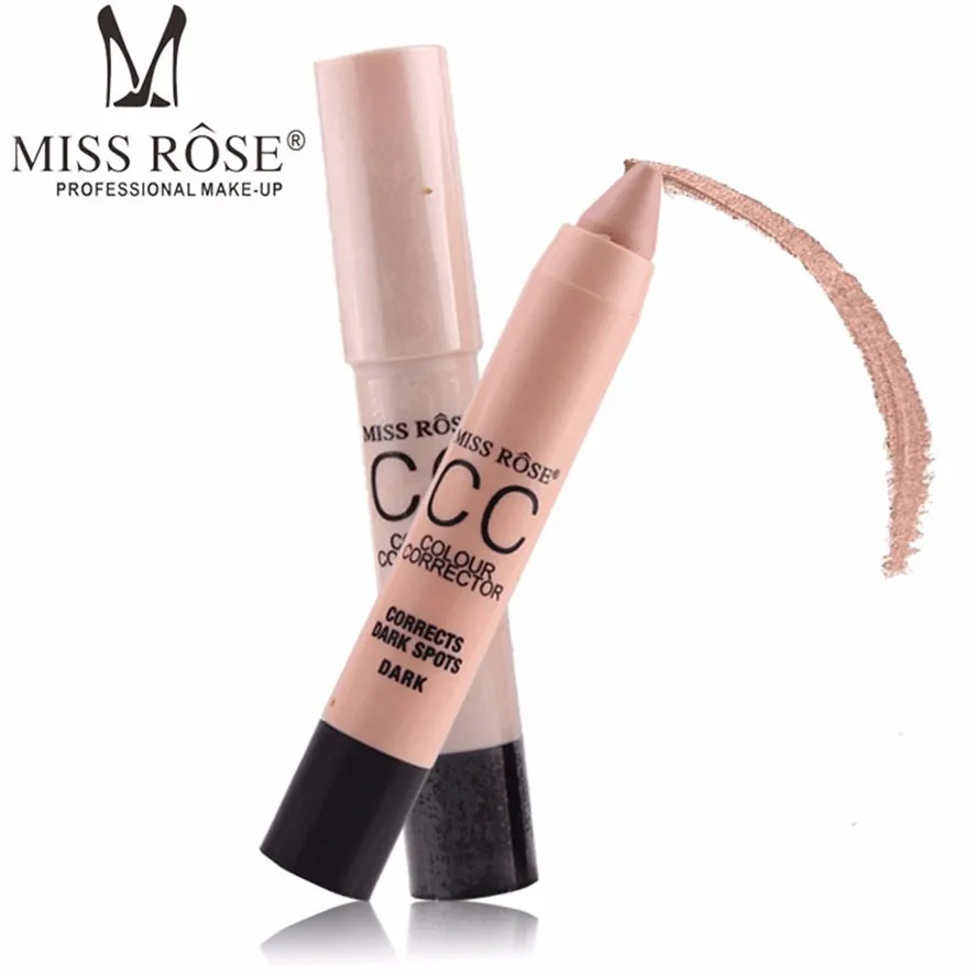 

New Brand MISS ROSE 1PC CC 4 Colors Pen Concealer Stick Color Correction Black Eye Red Cosmetic Concealer Pen Makeup Pretty