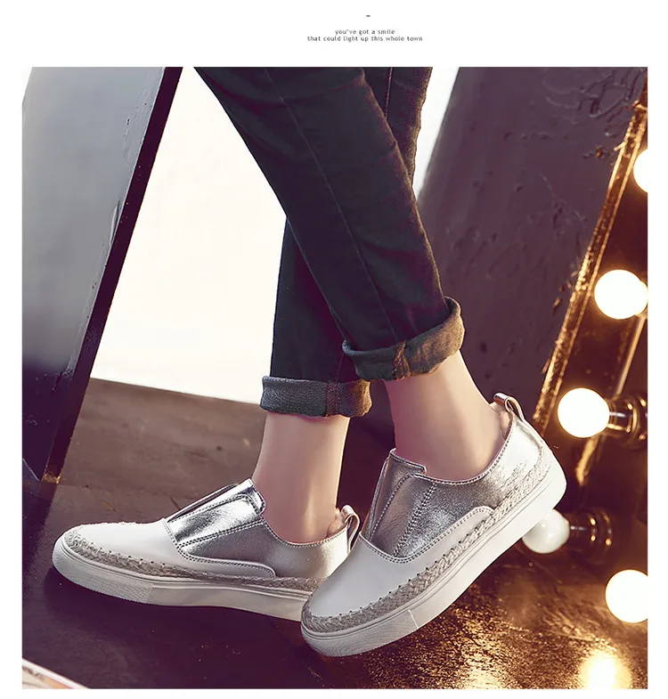 

New 2018 Soft Leather Shoes women Flat Heel Brand Loafer Shoes Fashion women's Casual Shoes Slip on C881 5
