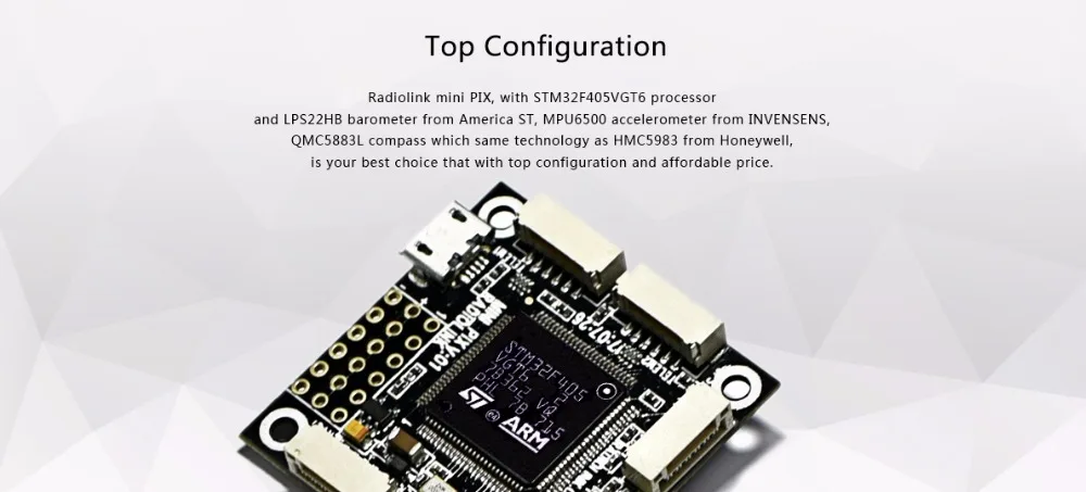 Radiolink Mini PIX M8N gps Контроллер полета Демпфирование вибрации программным обеспечением Attitude удержание для RC Racer Drone AFT аксессуар