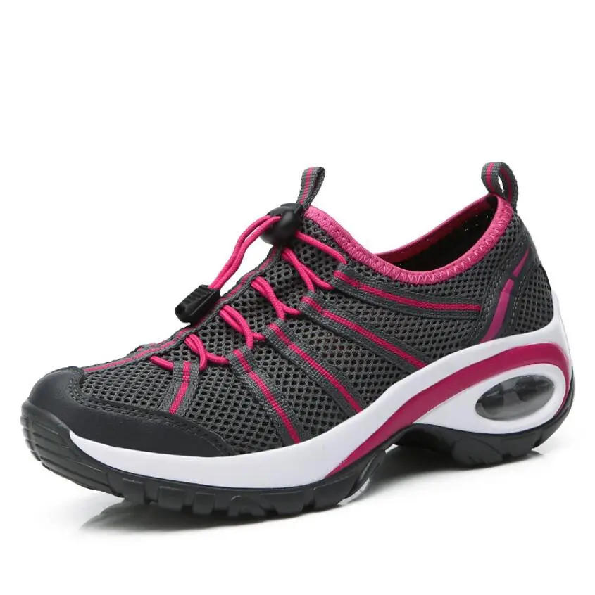 JOKSD Женская Треккинговая противоскользящая обувь прогулочная обувь удобные теплые уличные кроссовки для женщин походная обувь W16 - Цвет: Темно-серый
