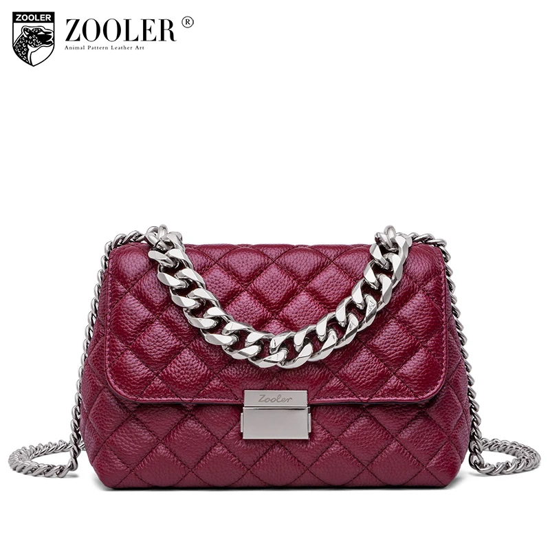

High quality real Leather shoulder bag luxury women bags designer chains genuine leather bag ZOOLER bolso mujer B250
