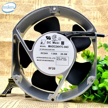 

MADC24H7C-943 High Precision Ball Bearings Cooling Fan DC 24V 1.05A 25.2W 3850RPM 12038 12cm 120*120*38mm 2 Wires