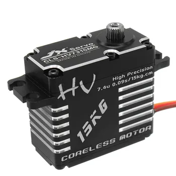 

Hot Sale JX CLS-HV7315MG Coreless Servo 15KG HV High Precision Steel Gear Digital Brushless RC Helicopter Parts Accessories