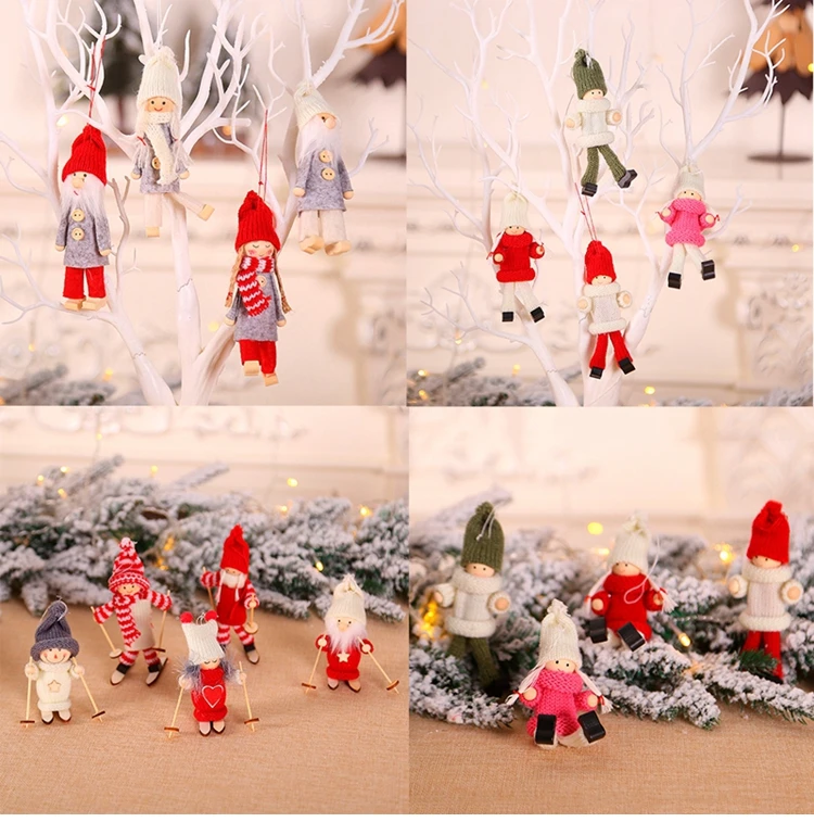 QIFU милая кукла-ангел, лыжная подвеска, рождественские украшения для дома, рождественские украшения на елку, рождественские подарки, Рождественская вечеринка
