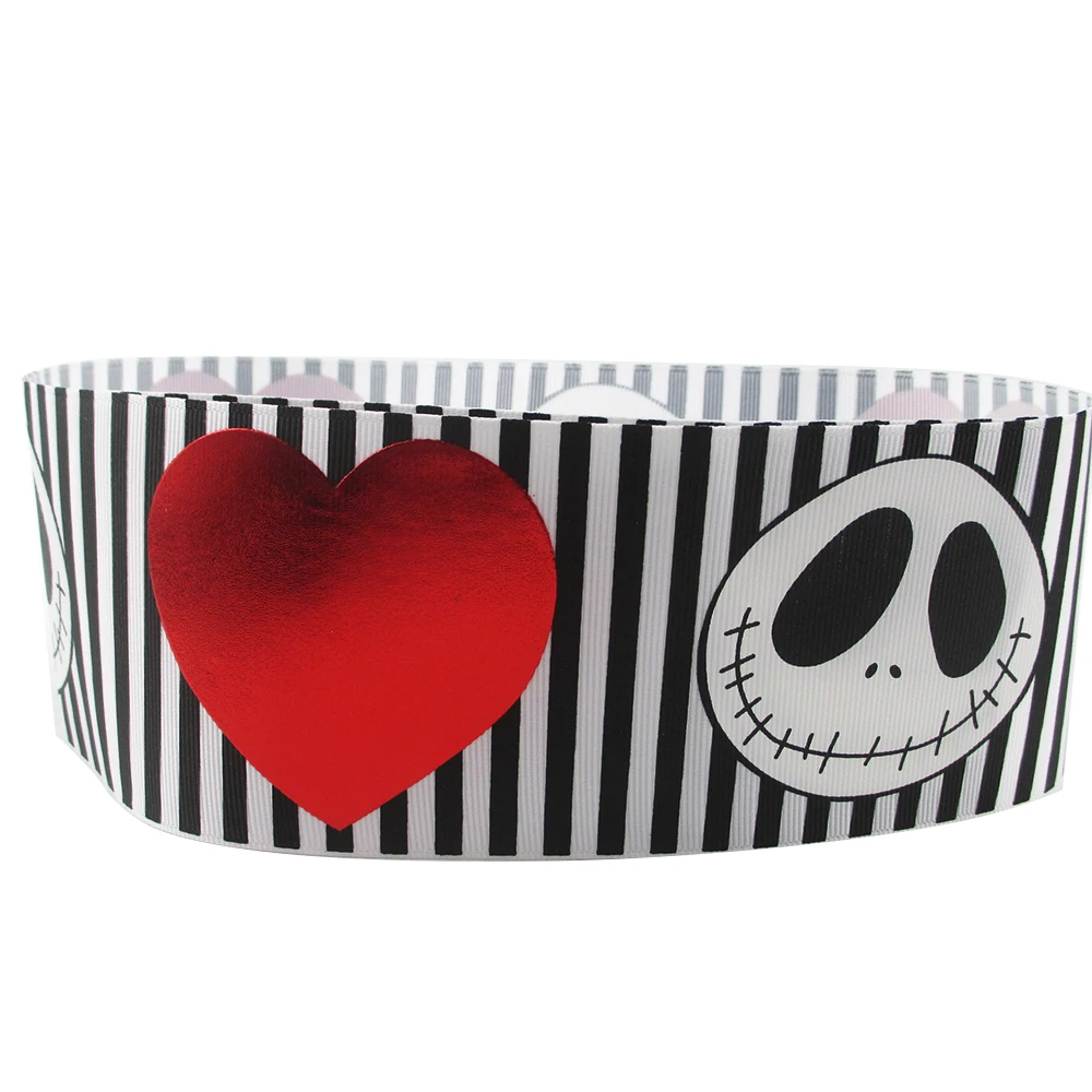 

David accessories 3"75mm halloween high quality printed polyester ribbon 10yds,DIY handmade materials,wedding gift wrap,10Y57956