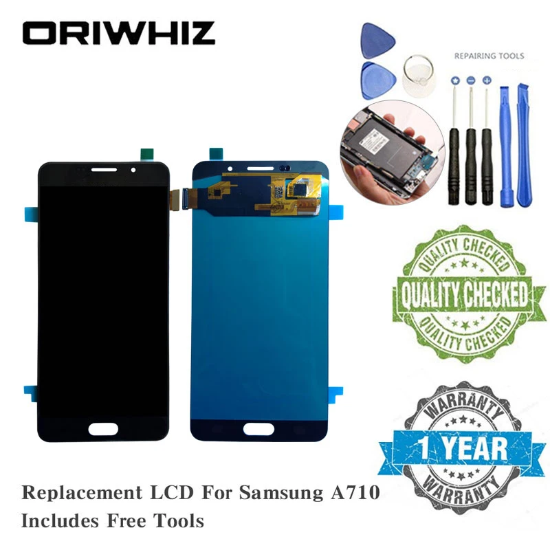 

Oriwhiz OLED TFT For Samsung A710 J710 J701 LCD Screen Replacement Display Touch Screen Digitizer with Free Repairing Tools