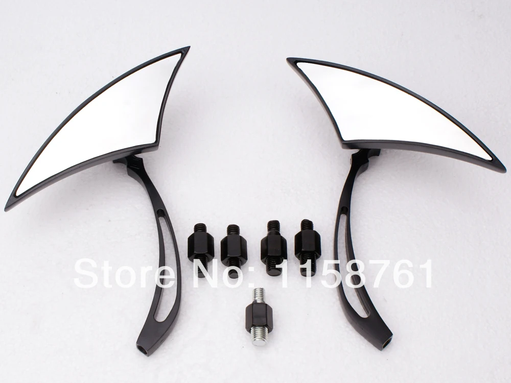 

FREE SHIPPING New Black Spear Side Mirrors For Honda Kawasaki Yamaha Suzuki Motorcycle Cuiser