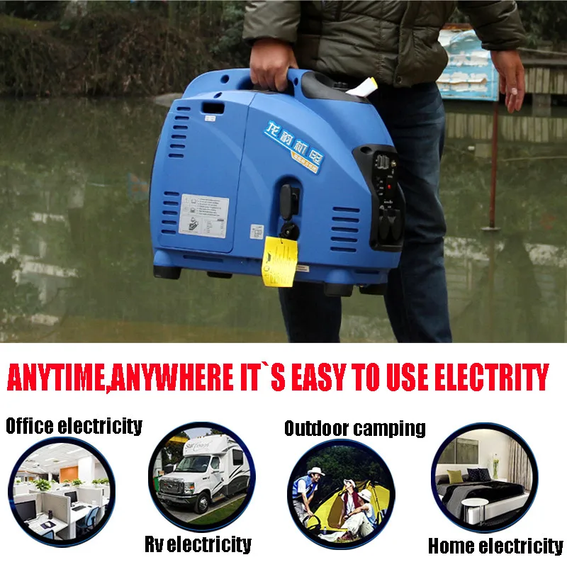3000W 220V AC New Model Lightest Inverter Generator,Portable generator for Camping,Outdoor generator for Picnic,GS3000