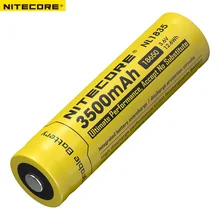Nitecore NL1835 18650 3500mAh(new version of NL1834)3.6V 12.6Wh Rechargeable Li-on Battery high quality with protection