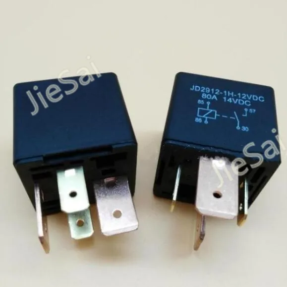 1 set 4 pin car 80A 12VDC auto relay and relay socket with wire for