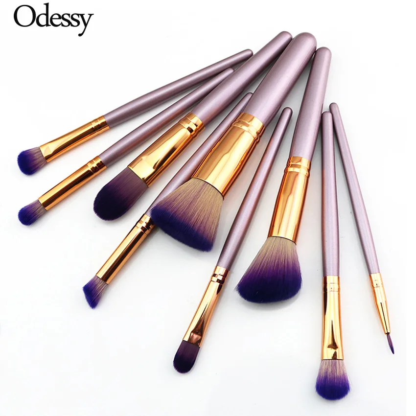 Tesoura de Maquiagem 9 pcs unicórnio profissional pincéis Estilo : High Quality Makeup Brushes