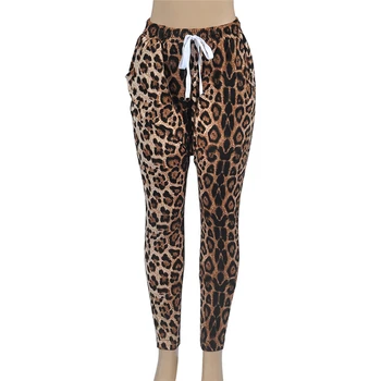 

Plus Size S-XL Autumn Leopard Print Harem Pants Loose Casual Trousers Slim Fit Leisure Wear For Women Ladies Stretchable Pants