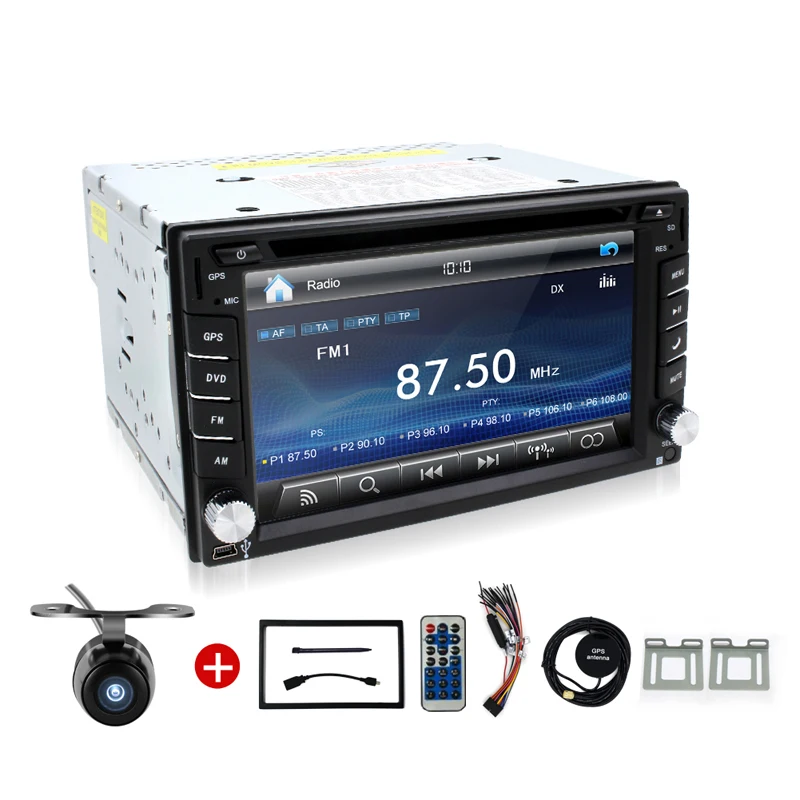 

Universal 2Din 6.2" In Dash Car DVD Player Radio Auto GPS/FM/USB/SD/Bluetooth/ HD digital touch screen full popular function CAM