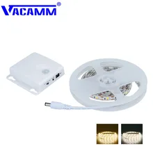 Vacamm движения PIR Сенсор Светодиодные ленты света 1 m 1,5 m 2 m 3M USB кабель с 2835 SMD IP65 Водонепроницаемый Батарея Мощность ночник для номер Лестницы