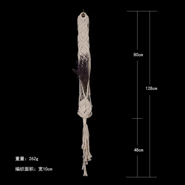Богемное макраме настенное искусство Бохо Декор ручной работы хлопок настенный гобелен с кисточкой ткань для дома и общежития свадебное украшение подарок - Цвет: A