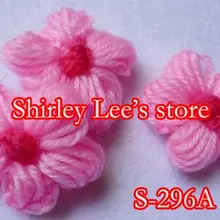 600X(5 см) ручной работы вязанный цветочный, пряжа цветок резные декоративные элементы для мебели, смешать 2 цвета(S-296A, S-296B)- по EMS