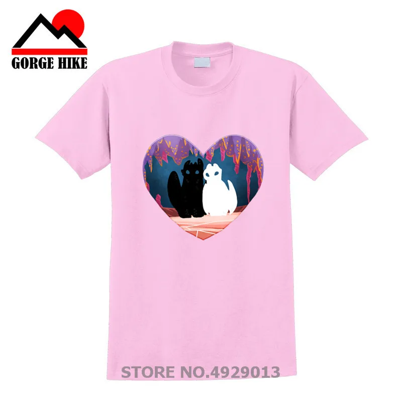 

Love Nest design Kiss Fury T shirts kids children Toothless T-shirt valentine gift for couples how to train dragon Lovers Tshirt