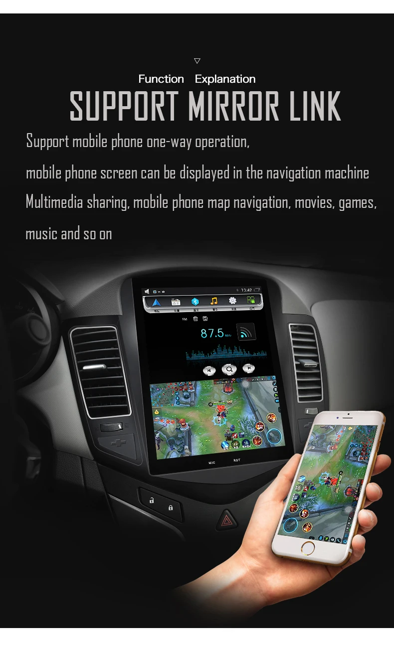 Discount Android 6.0 GPS navigation Car multimedia player radio vertical screen car audio wifi For Chevrolet Cruze Holden 2009-2014 4