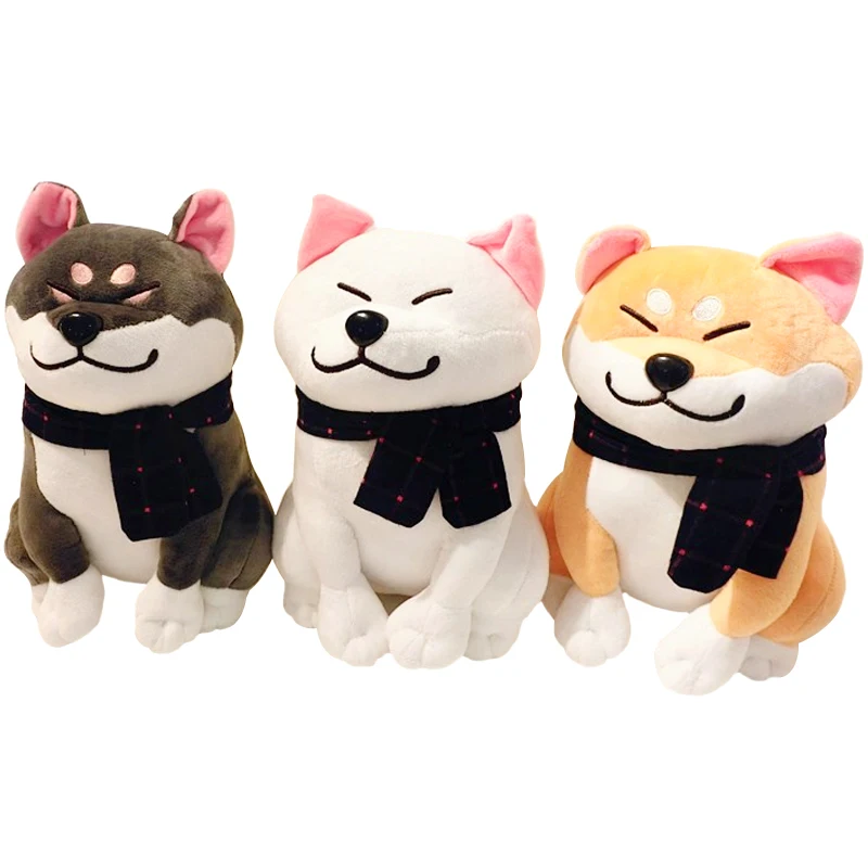 1 шт. 25 см носить шарф Шиба ину собака японская кукла игрушка дож собака мягкие животного Игрушечные лошадки милые плюшевые для маленьких