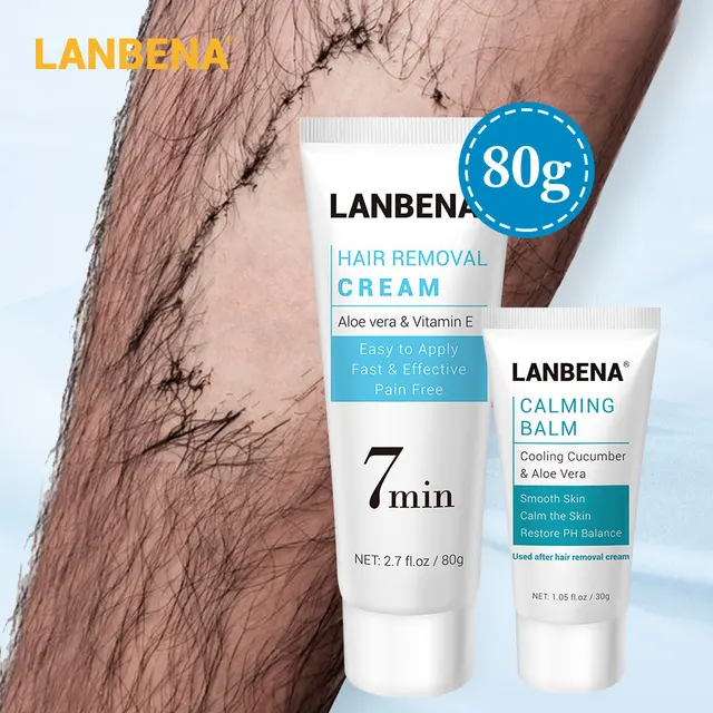 LANBENA Hair Removal Cream Painless Removal Depilation  Balm Gentle  Repairing Epilator Calming Nourishing Effective Body Care