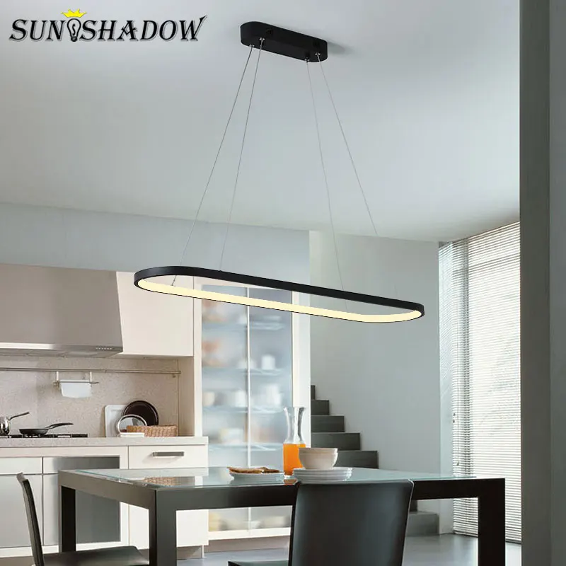 

Black&White Modern Led Chandelier Hanging Lamp Ceiling Chandelier Lighting 120cm 90cm 69cm For Dining room Living room Kitchen