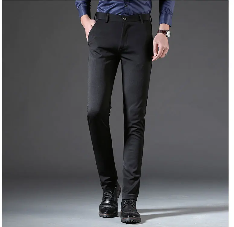 SUKWIML мужской костюм брюки модные официальные мужские черные брюки прямые брюки мужские облегающие Свадебные брюки размер 28-38