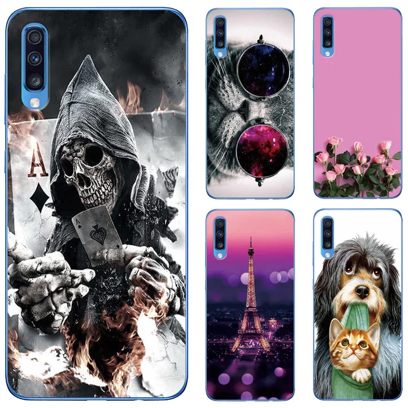 Case For Samsung Galaxy A70 Patterned TPU Soft Shell A 70 SM-A705F A705F A705 Phone Back Cover |