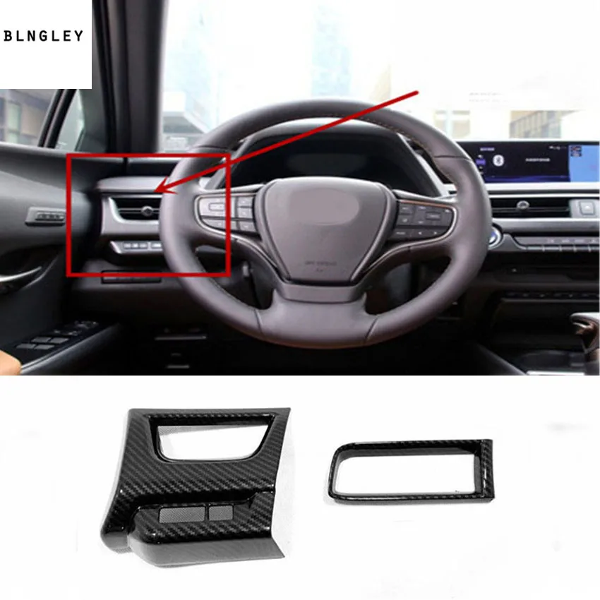 

2pcs/lot ABS carbon fiber grain front both sides air conditioning outlet decoration cover for 2019 Lexus UX260h UX200