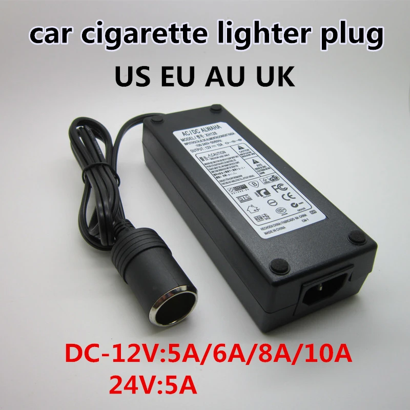 Car cigarette lighter AC adapter 110V 220V to 12V 5A 6A 8A 10A power