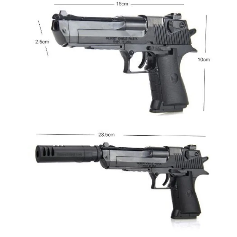 DIY building blocks toys weapon Desert Eagle and BERETTA Revolver wtih bullet plastic pistol model for children's boys