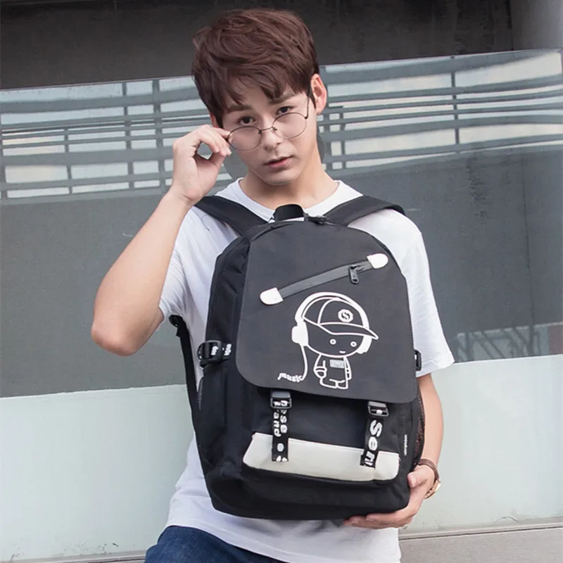 Анти-Вор детские школьные сумки для мальчиков и девочек аниме светящийся школьный рюкзак подростковый школьный водонепроницаемый детский рюкзак usb порт зарядки
