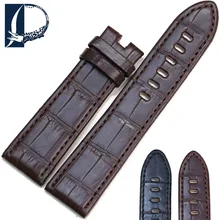 Pesno Suitable for MONTBLANC Black Brown Crocodile Leather Watch Accessories Genuine Leather Watch Strap for Men’s Watch