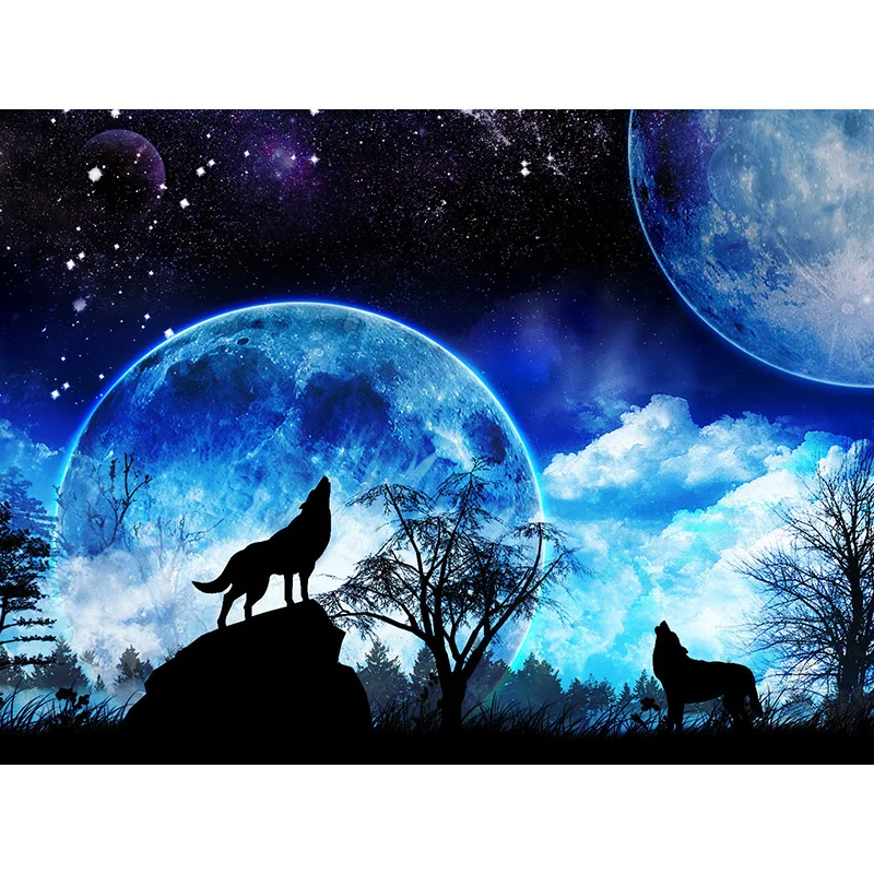 CROSS STITCH CHART MOONLIT WOLF # 3