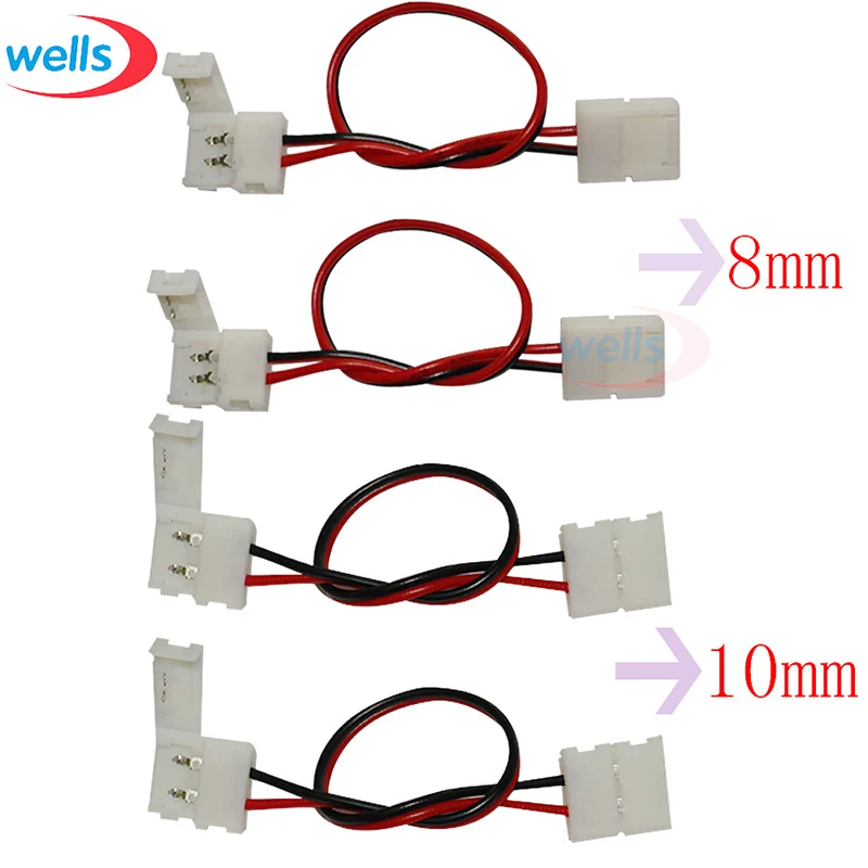 5-100 шт. светодиодный разъем 2pin 3pin 4pin 5pin двойной разъем кабель для 3528 5050 WS2811 5050 RGB/RGBW светодиодный полосы светильник