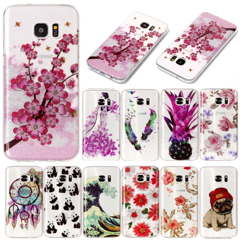 

For Samsung S7 Edge G935f Transparent Case Animal Anime Silicone TPU Skin Soft Back Cover Case for Samsung Galaxy S7 Edge G9350
