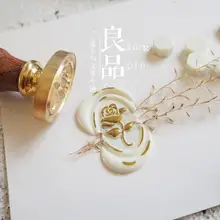 Продукт тисненый 3D лепесток цветка розы воск печать штамп, Свадебный лавровый воск штамп, конверт печать, растительный венок печать